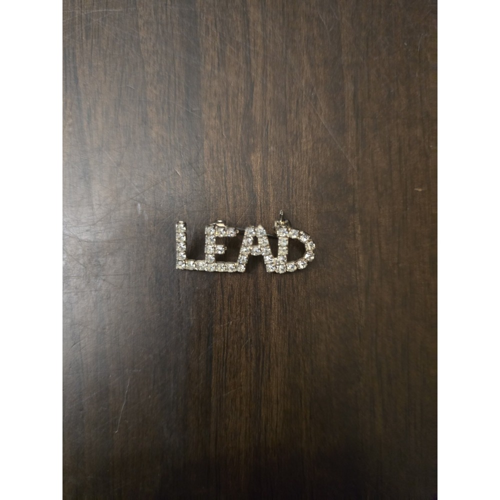 Lead Music Sing Clear Rhinestone Crystal Jewelry Pin Brooch